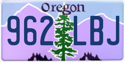 OR license plate 962LBJ
