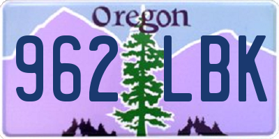 OR license plate 962LBK