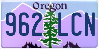 OR license plate 962LCN
