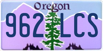 OR license plate 962LCS