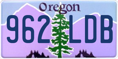 OR license plate 962LDB
