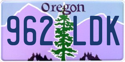 OR license plate 962LDK
