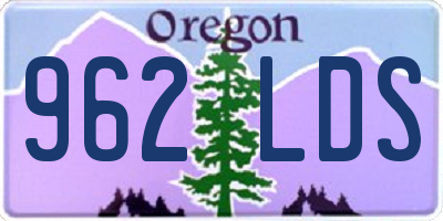 OR license plate 962LDS