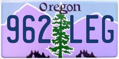 OR license plate 962LEG