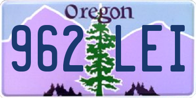 OR license plate 962LEI