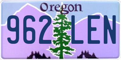 OR license plate 962LEN
