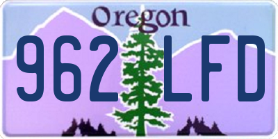 OR license plate 962LFD