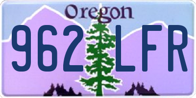 OR license plate 962LFR