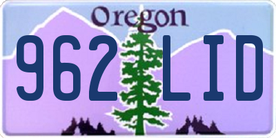 OR license plate 962LID