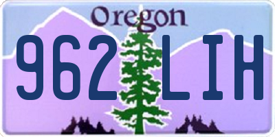OR license plate 962LIH