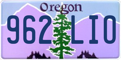 OR license plate 962LIO