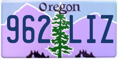 OR license plate 962LIZ