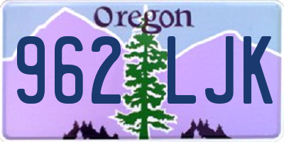 OR license plate 962LJK