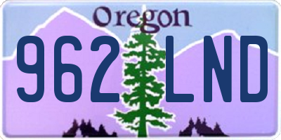 OR license plate 962LND