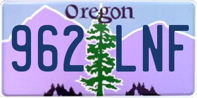 OR license plate 962LNF