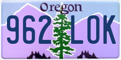 OR license plate 962LOK