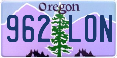 OR license plate 962LON