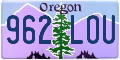 OR license plate 962LOU