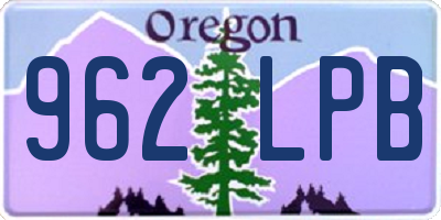OR license plate 962LPB