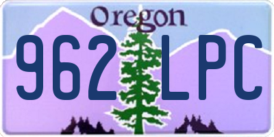 OR license plate 962LPC