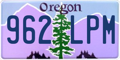 OR license plate 962LPM