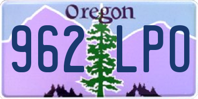 OR license plate 962LPO