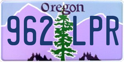 OR license plate 962LPR