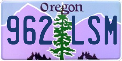 OR license plate 962LSM
