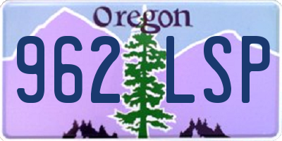 OR license plate 962LSP