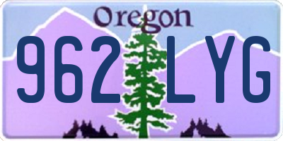 OR license plate 962LYG