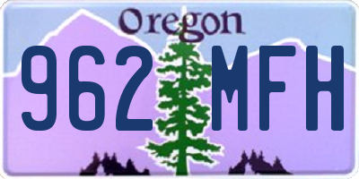 OR license plate 962MFH