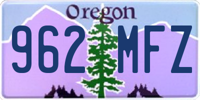 OR license plate 962MFZ