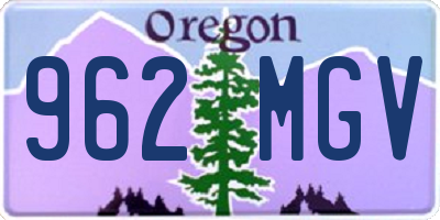 OR license plate 962MGV