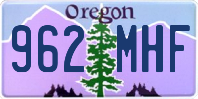 OR license plate 962MHF