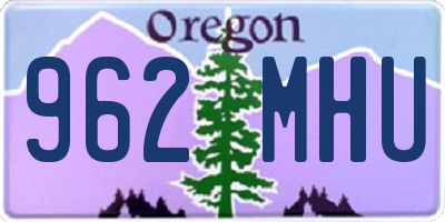 OR license plate 962MHU