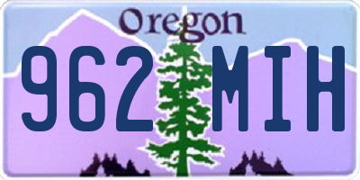 OR license plate 962MIH