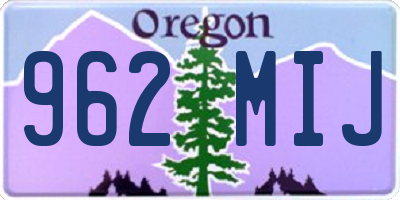 OR license plate 962MIJ