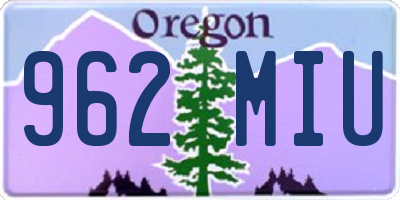 OR license plate 962MIU