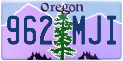 OR license plate 962MJI