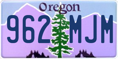 OR license plate 962MJM