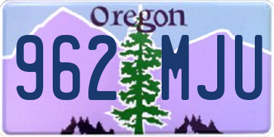 OR license plate 962MJU