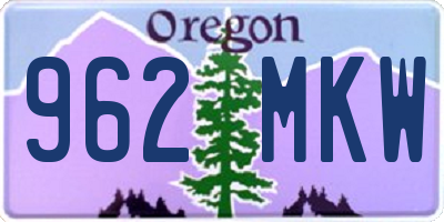 OR license plate 962MKW