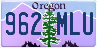 OR license plate 962MLU