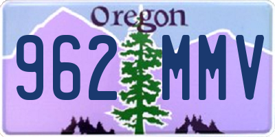 OR license plate 962MMV