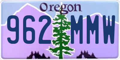OR license plate 962MMW
