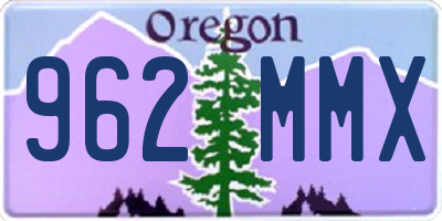 OR license plate 962MMX