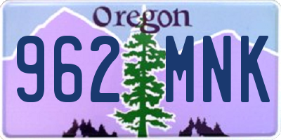 OR license plate 962MNK
