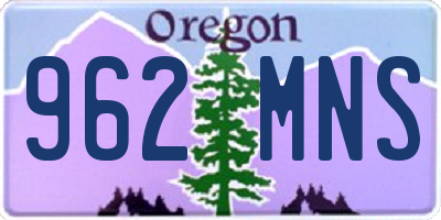 OR license plate 962MNS
