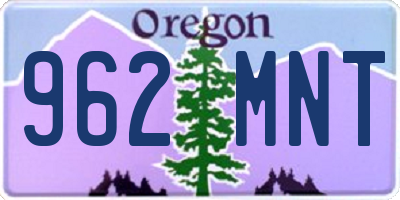 OR license plate 962MNT