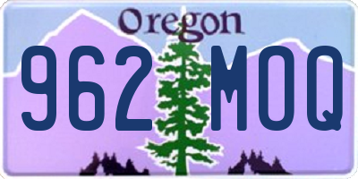 OR license plate 962MOQ